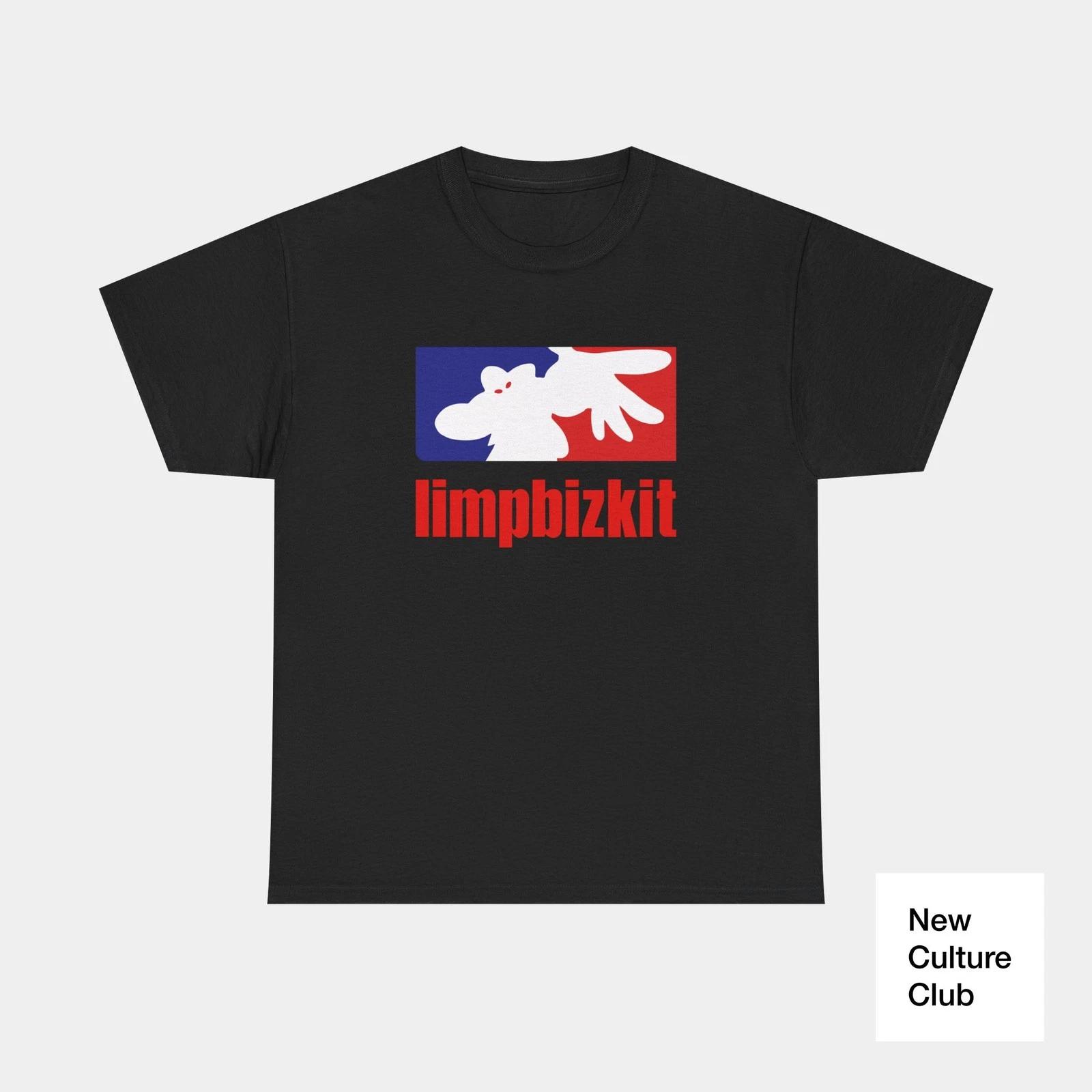 

Limp Bizkit Винтажный Логотип 90-х Y2K Ну-метал Рэп-рок Группа 100% Хлопок Футболка Мужские Футболки Топ 2XL