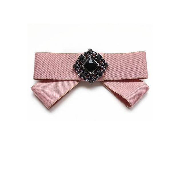 New Female Unisex Bow Tie Brooches For Women Pearl Crystal Pendant Collar Pin Shirt Clothes Necktie Bowknot Suit Accessories