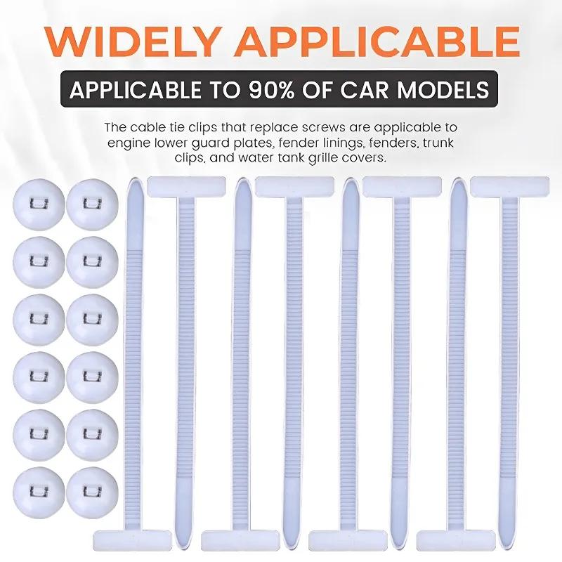 1-100pcs Universal Nylon Cable Ties Buckle Cable Tie Clips Fix Wires Tool Self-locking Car Fastener Buckles Interior Accessories