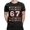 Christmas 67 Funny Xmas Six Seven Cotton T-Shirt For Men Summer  Y2K Fun T-Shirts O Neck Leisure Tees Oversized Cheap Tops