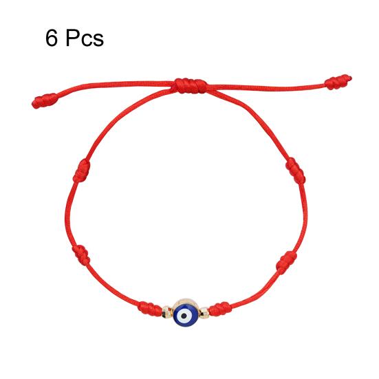 6Pcs Evil Eye Bracelet 7 Knot Lucky Protection Women Men Family Accessories