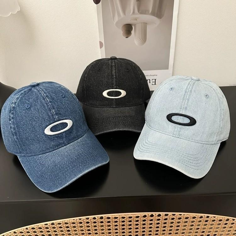 Washed Retro Denim Baseball Cap With Embroidery Design And Wide Brim Daily For