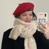 For Girls Imitation Woolen Winter Autumn Korean Painter Caps Beanie Hat Women Berets British Hats
