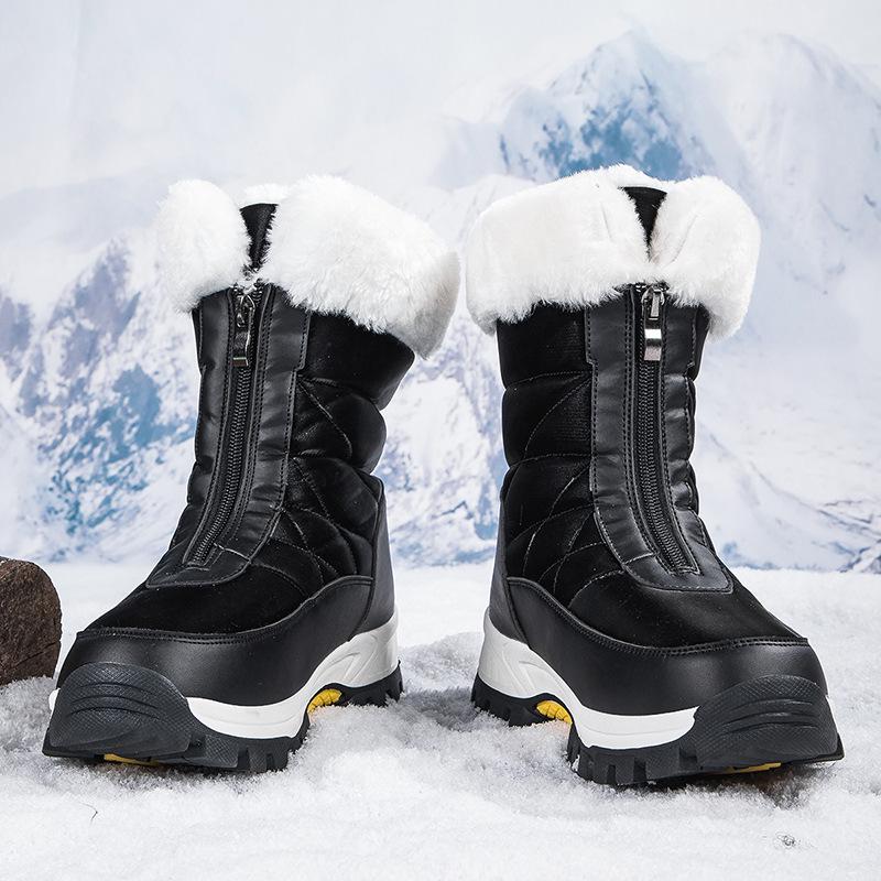 

Women s Plush Thickened Warm Snow Boots - Large Size, New Casual Fashion Cotton Shoes 40