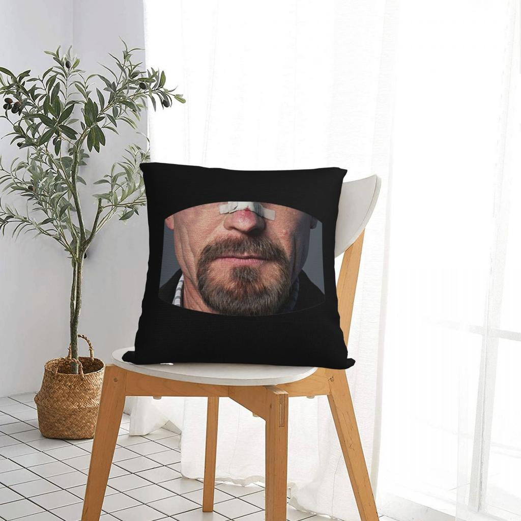 Breaking Bad - Heisenberg Face Mask Square Pillowcase Pillow Cover Cushion Throw Pillow for Home Bedroom Car