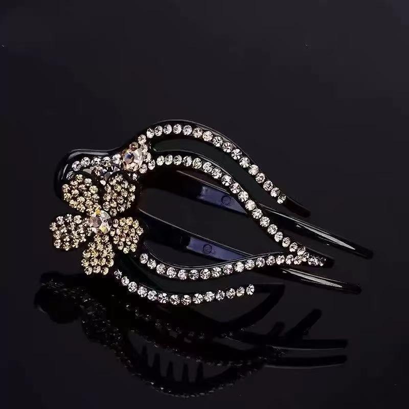 Strass Haar Krokodilklemmen Haar Kristall Haarnadel Frauen Hübsche Haarspangen Elegante Exquisite Dekoration Klaue Klemme