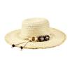 Adult Sun Hat with Wooden Beads and Raffia