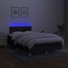 Maison Exclusive - Sommier à lattes de lit matelas et LED noir 120x190 cm tissu