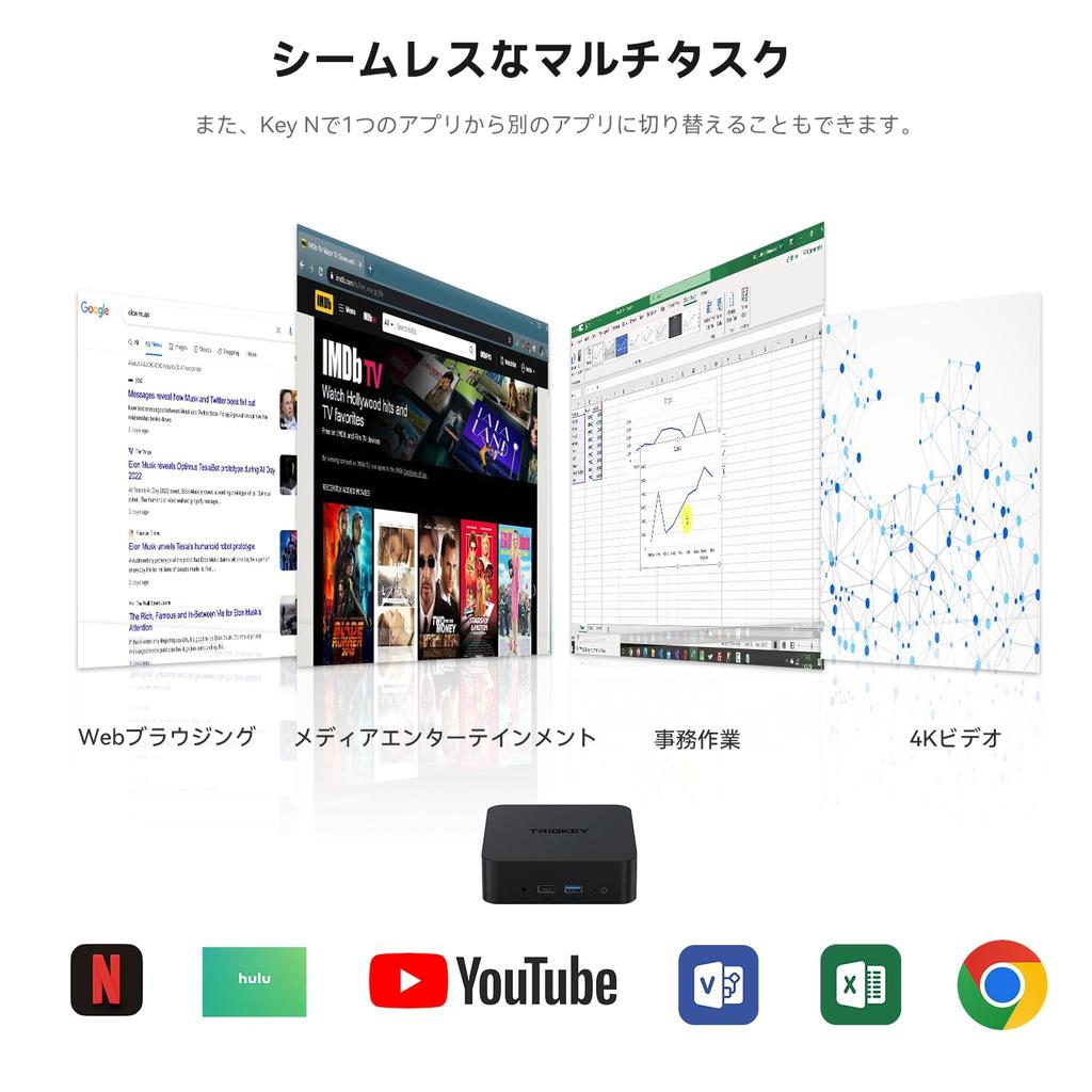 Mini PC TRIGKEY Mini PC Intel de generația a 12-a 16GB DDR4 3200MHz RAM 500GB SSD Max PC mic WiFi 5 LAN Dual HDMI Bluetooth USB Consum redus de energie PC