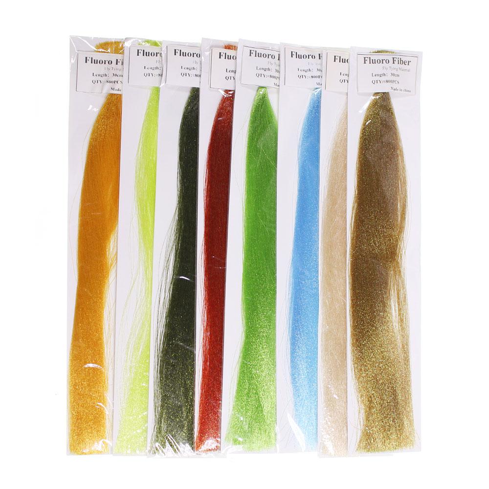 1Pack High Light Fluoro Fiber Fly Tying Material Ultra Fine Flashabou Tinsel For Streamer Bass Trout Sea Fishing Lures Baits