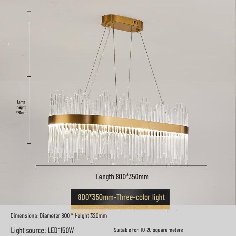 Oval LED Crystal Chandelier