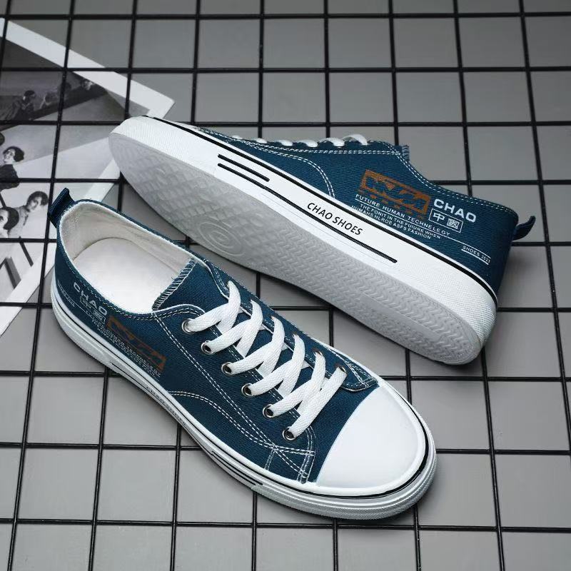 New men's canvas shoes 2025 spring breathable casual board shoes teen college style simple casual board shoes