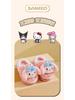 Sanrio Winter Furry Cotton Slippers for Girls – Warm Indoor Cartoon Shoes with Thick Soles, available in Parent-Child Sizes.
