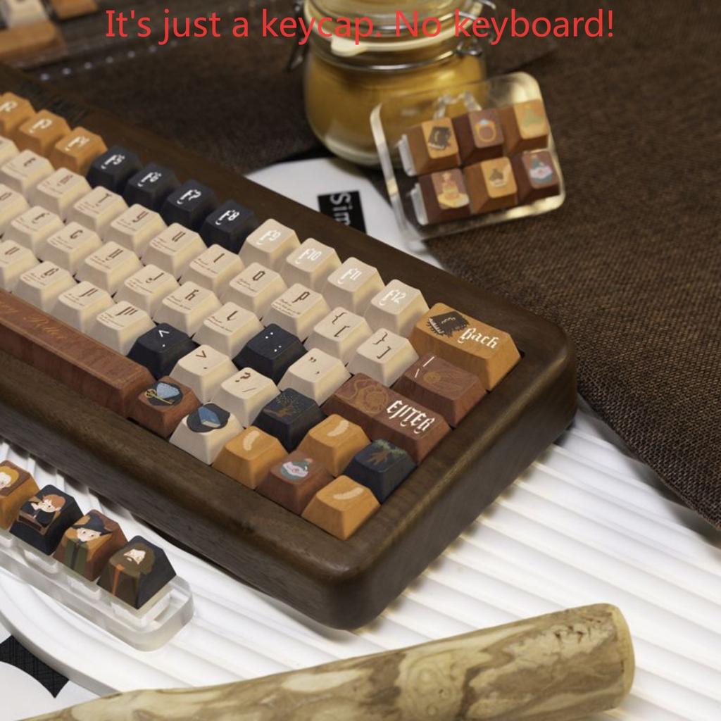 Vintage Style Cherry Keychain Kit PBT 133 Key DIY Personalized Adaptation 60/64/84/98/108 Mechanical Keyboard