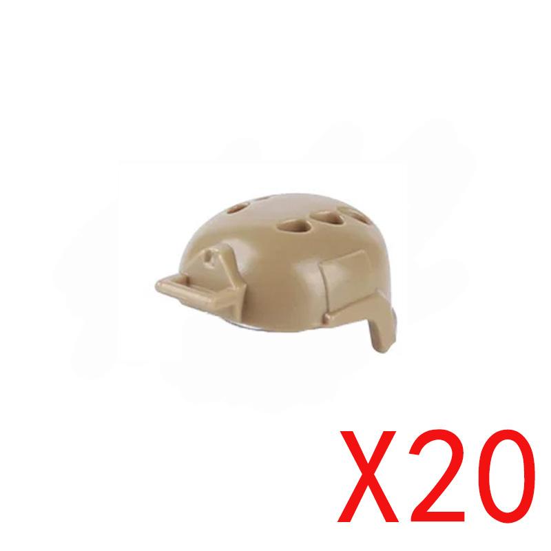 Military Building Accessories Mini Brick Camouflage   Hat Tactical Helmet Peaked Cap Backpack Radio Toy Gift DIY K040