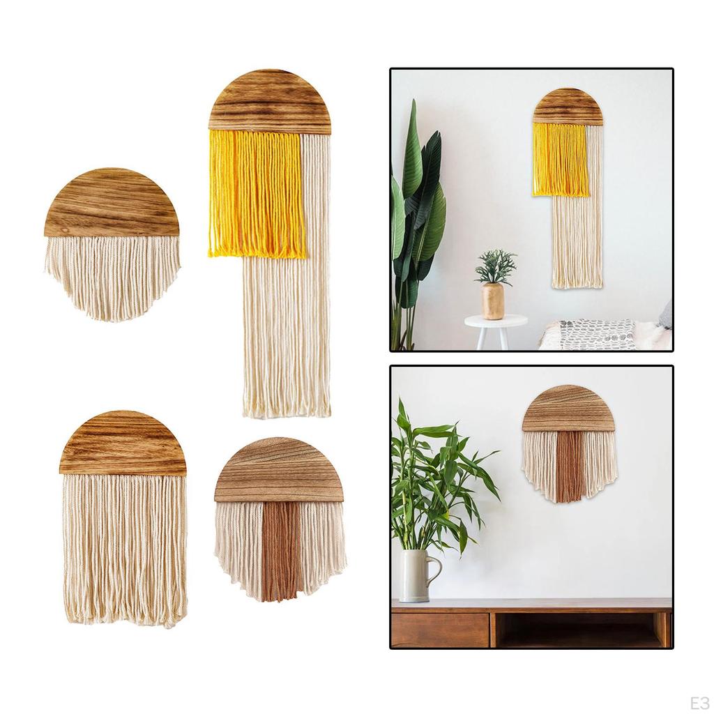 Wall Hanging Bohemian Ornament Macrame Tassel Tapestry for Background Nursery