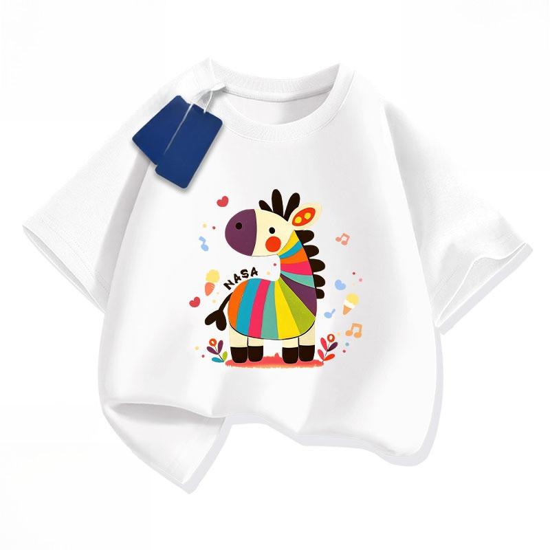 Children s short sleeved T-shirt for the Year of the Horse, used for New Year s speeches 140
