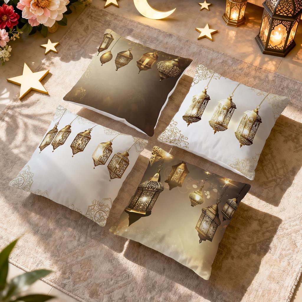 Lavish Lantern Ramadan Pillowcase Printed Polyester 40/45/50cm Throw Pillowcover Decorative Sofa Cushion Pillowslip Home Decor
