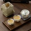 KungFu Tea Set With 1 Teapot 2 Cups Chinese Traditional Ceramic Teacups For Tea Lovers