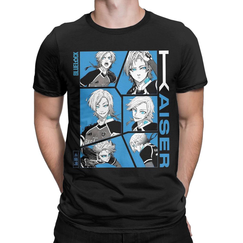 Michael Kaiser Blue Lock  Tee Shirt for Men Women Print T Shirts Manga 100% Cotton Clothes