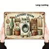 Decorazione Murale in Metallo per Lavanderia 20x30 cm Regalo Unico per la Casa