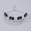Women Hip Hop Punk Style Exaggerated Necklace Metal Texture PU Heart Jewelry Trendy Cool Personality Clavicle Necklace Jewelry