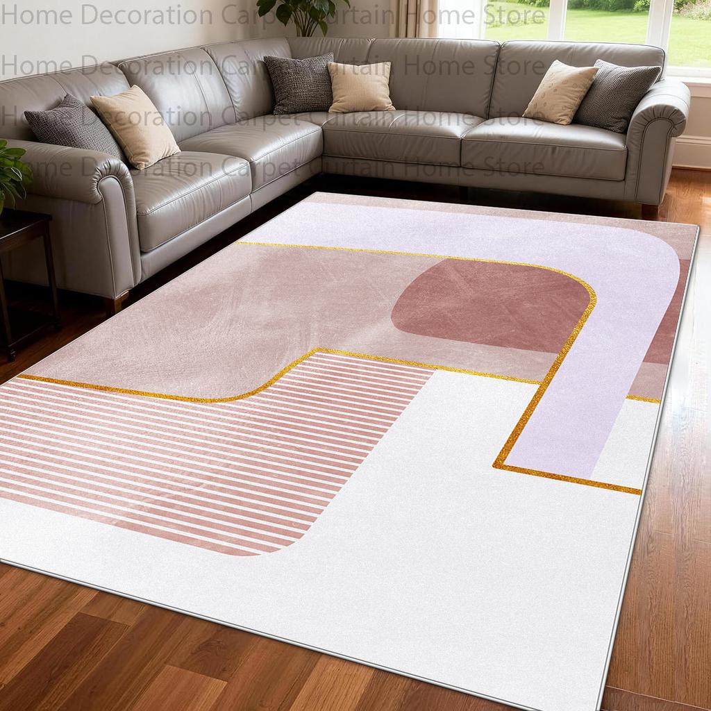 Nordic Abstract Geometric Line Modern Carpets Living Room Home Decor Large Area Rug Bedroom Washable Non-Slip Lounge Floor Mat