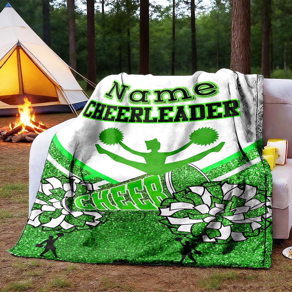 Cheerleader Outdoor Customize Your Name Blanket Comfortable Soft Lightweight Allseason Multipurpose Blanket For Travel Camping Picnics Sofa Office Bed