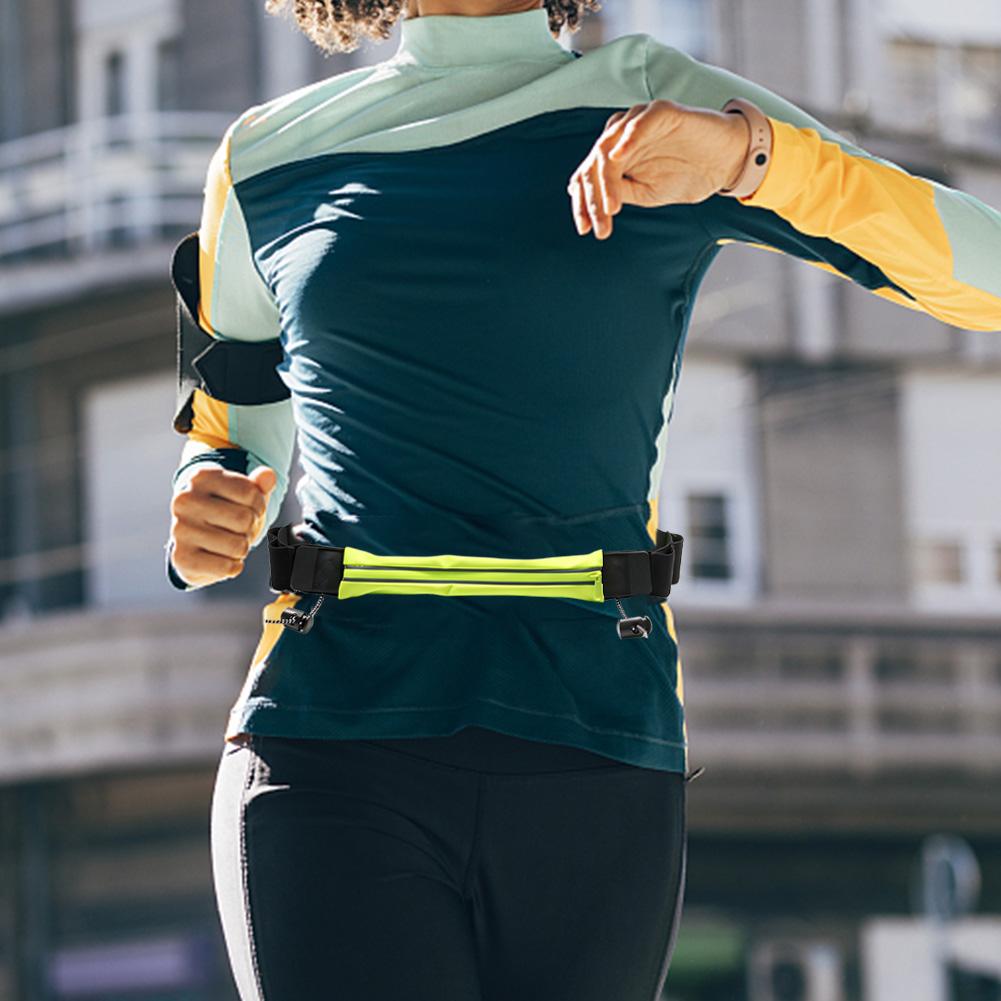 Marathon Trail Running Waist Pack For Phone Water Bottle Sports Fanny Pack Fitness Dual Pocket Running Belt Waist Bag