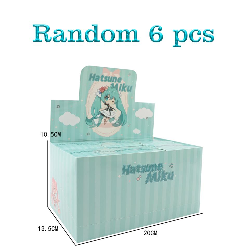6Pcs Q Version Hatsune Miku Anime Action Figurine  Pvc Model Collection Dolls Desktop Decoration Kids Toys Birthday Gifts