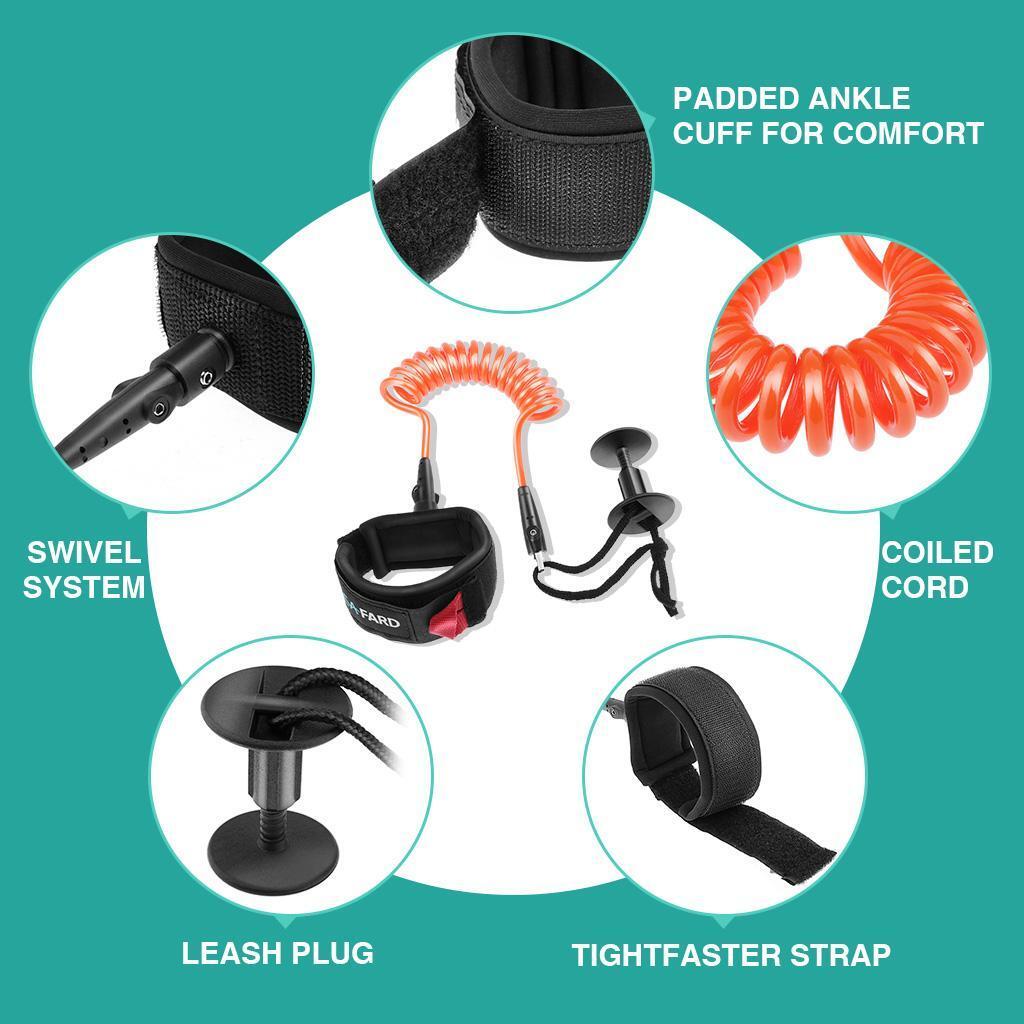 Surf Leash Enjoy Reliable Performance And On Every Wave Ease To Made With PU Paddleboard Wrist Leash