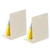 Book Stopper Minimalist Portable Book Holder Stand Metal Bookends for Shelves Office Desk White