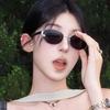 New Oval Frame Sunglasses Men Women Trendy UV400 Sun Glasses Eyewear Outdoor Driving Sports Punk Goggle Shades for Male