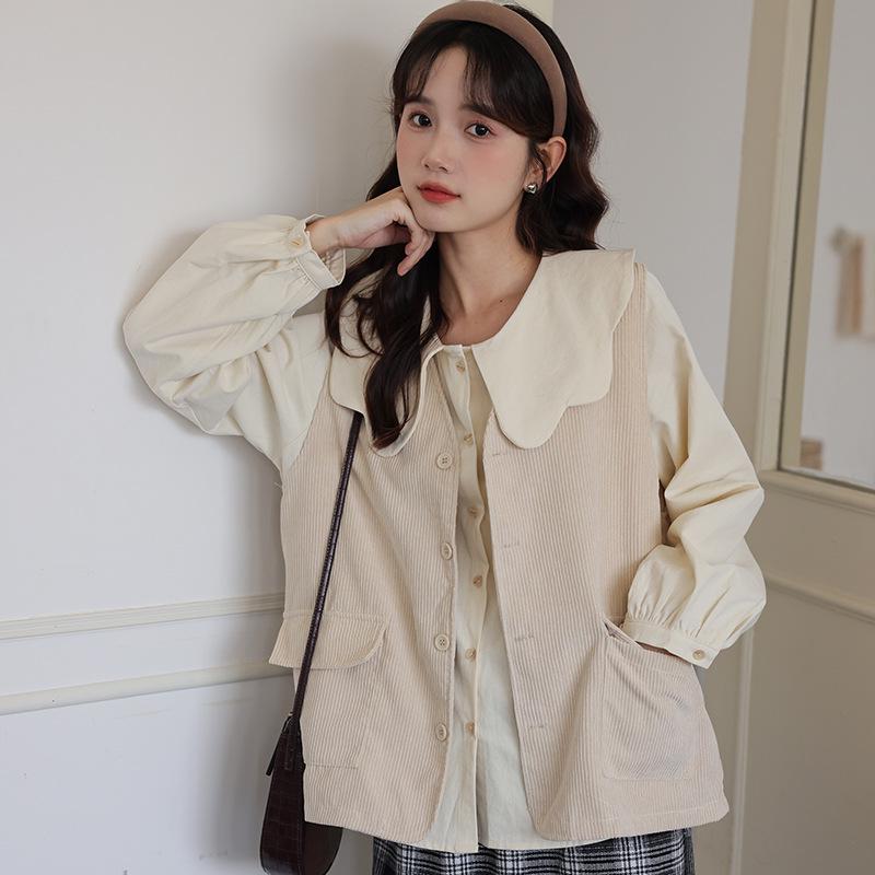 Chic French Doll Collar Shirt - Unique Early Spring Women's Fashion Top