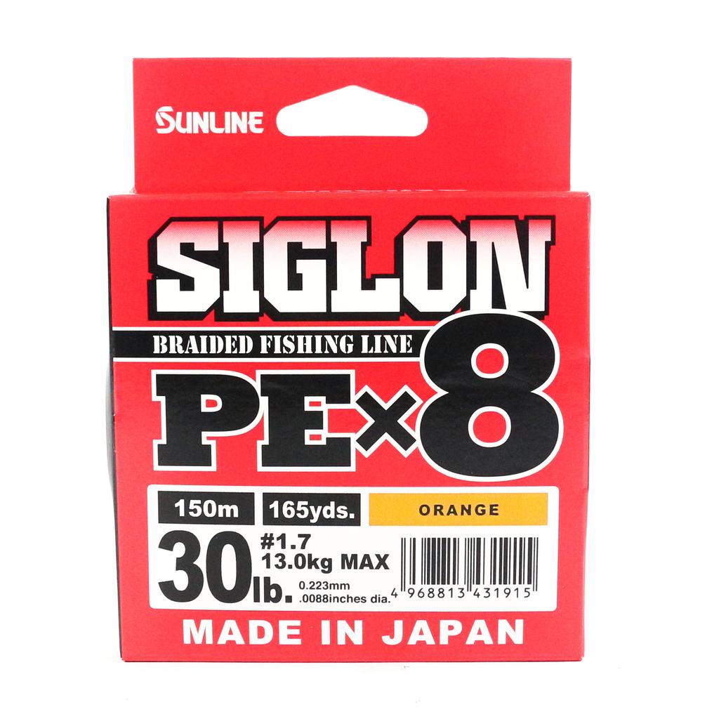 Sunline PE-Schnur X8 Siglon 150M PE 1.7 30LB Orange (1915)