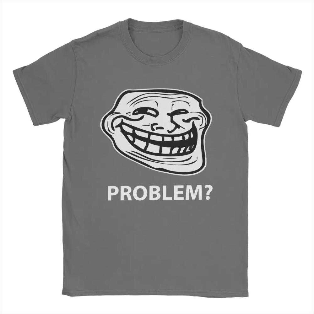 Trollface Meme Rage Comic Funny Troll Joke Internet Cotton TShirt Unisexs Women Cotton Tees Short Sleeve T Shirts Unique Clothing