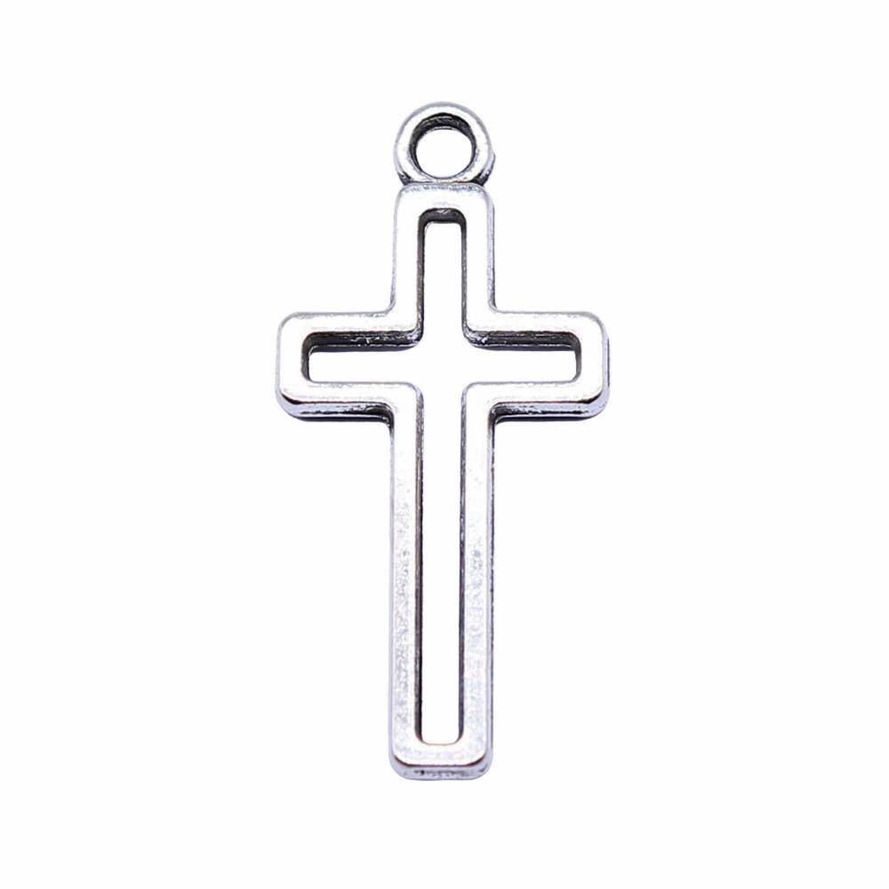 Vintage Cross Charms Multi Color Alloy Pendants For Religious Christian Jewelry