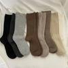 Solid Wool Cashmere Long Socks Casual Homewear Sleeping Socks  for Women & Men