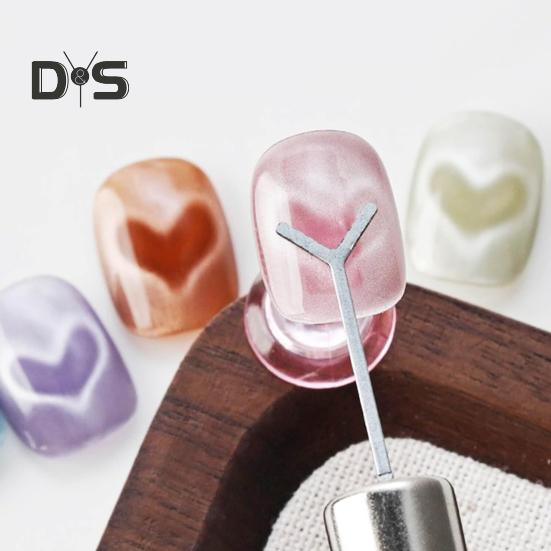 Zestaw Magnesów Serca Narzędzie do Nail Artu z Prowadnicą w Kształcie Y Pręty Magnetyczne Efekt Kociego Oka Profesjonalny Zestaw do Projektowania Paznokci do Domu Salonu