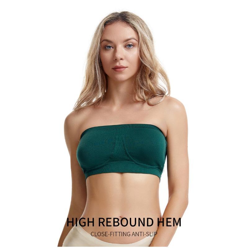 Damen Übergröße Nahtloser Trägerloser Bandeau Push-Up BH