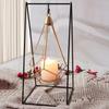 Candle Holder Geometric Hanging Tealight Decorative for Christmas Office