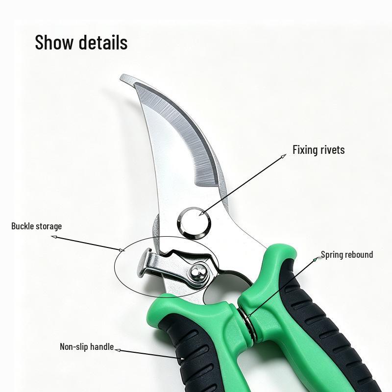 Stainless Steel Strong Pruning Shears for Garden and Fruit Picking