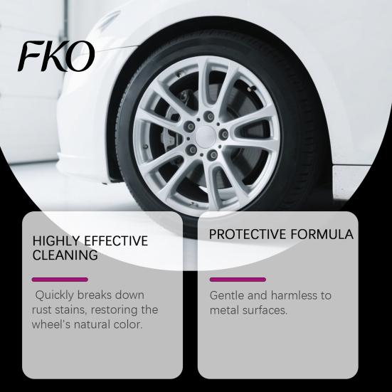 Rust Removal Spray Wheel Remover for Car Rims, 120ml Metal Iron Particle PH Neutral Cleaner with Color Reaction,PH Non-Acid, Restores