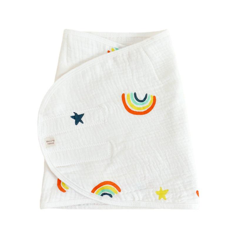 Vierlagige Mull-Baby-Swaddle-Decke mit Cartoon-Motiv - Anti-Schreck-Wickeltuch