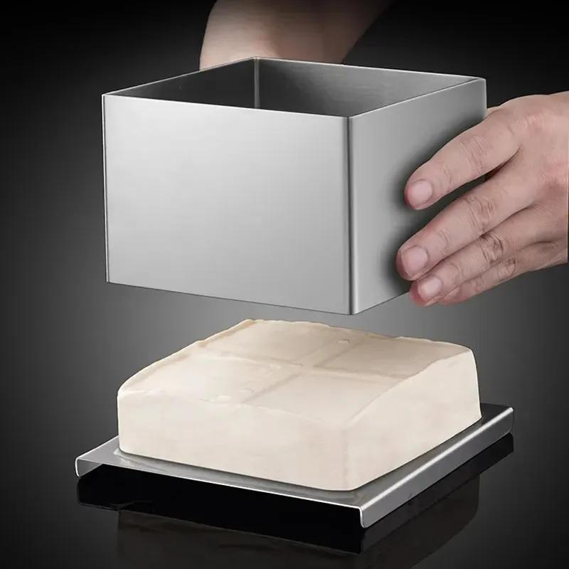 New DIY Metal Tofu Press Mould Set Homemade Cheese Tofu Mold Soybean Curd Tofu Making Mold Kitchen Accessories Cooking Tool for Homemade
