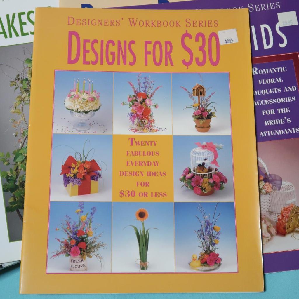 [USED] Sale! Set of 6 "Flower Arrangement Workbook" books - Dried Flowers