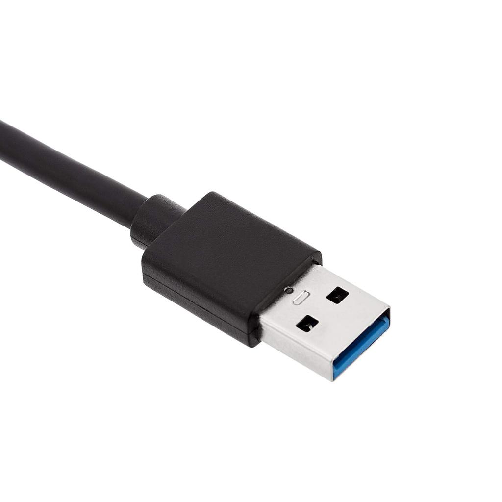 AmazonBasics USB Hub Adapter 4 Port USB with Gigabit Ethernet Port RJ45 Black 3.0