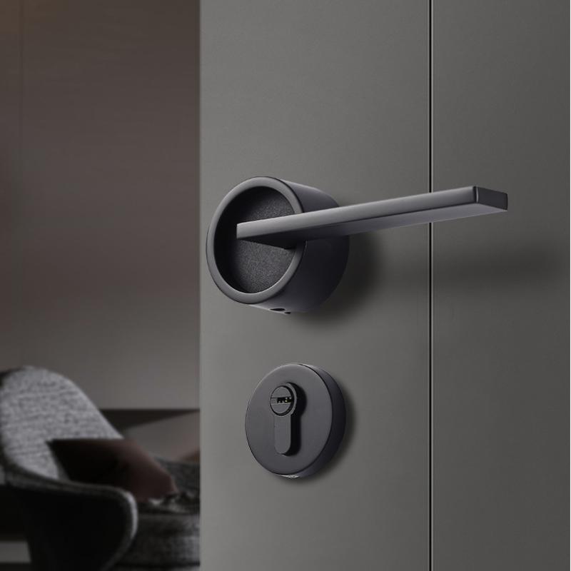 Zinc Alloy Bedroom Door Lock Magnetic Silent Locks Doorknob Yellow Antique Copper Split Lock Home Door Hardware Safety Locks