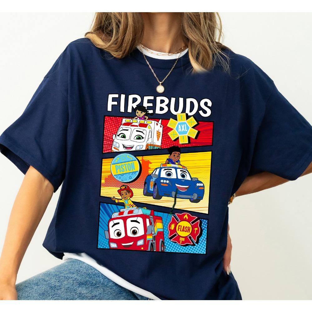 

Accelerator Piston & Flash Fire Bud Print Disneyland Family T-Shirt Fake Parent-Child Travel Gift Short Sleeve Top S