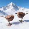 Rusty Metal Bird Figurine Cute Small Bird Statue Vintage Farmhouse Outdoor Decoration for Patio Yard Garden Lawn
